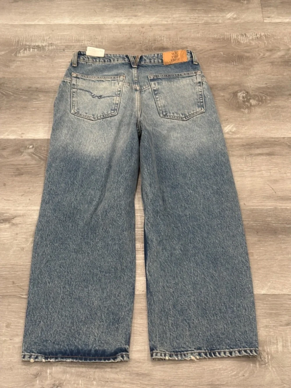 We The Free People Jeans Deep Trance Mid Rise Dropped Boyfriend NWT 25